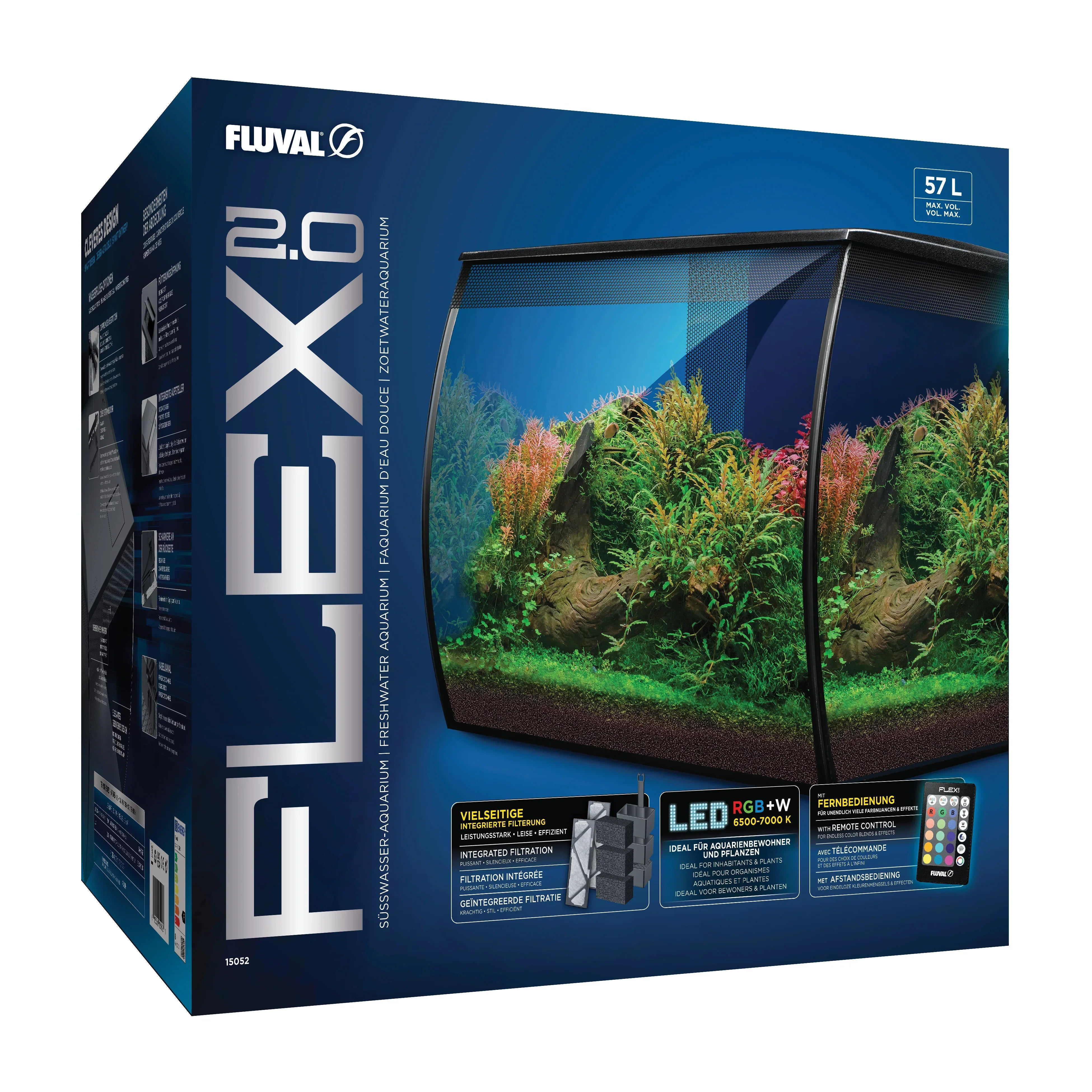 Fluval Flex Aquarium 57 Litre Black 2.0