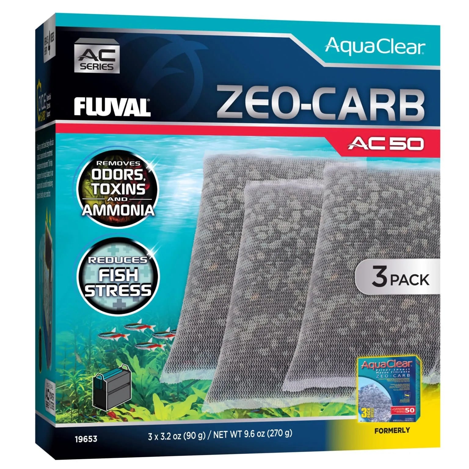 Fluval AquaClear AC50 Zeo Carb 3pk