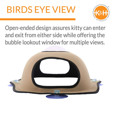 K&H EZ Mount Window Bubble Pod Tan
