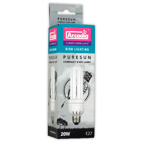 Compact bird lamp packaging with light bulb and bird illustration, bird lighting product
