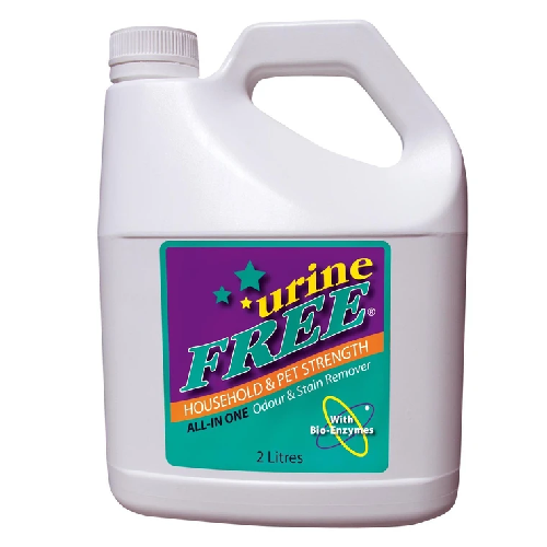 Urine stain and odor remover 2L bottle for cats and pets, pet cleaning product