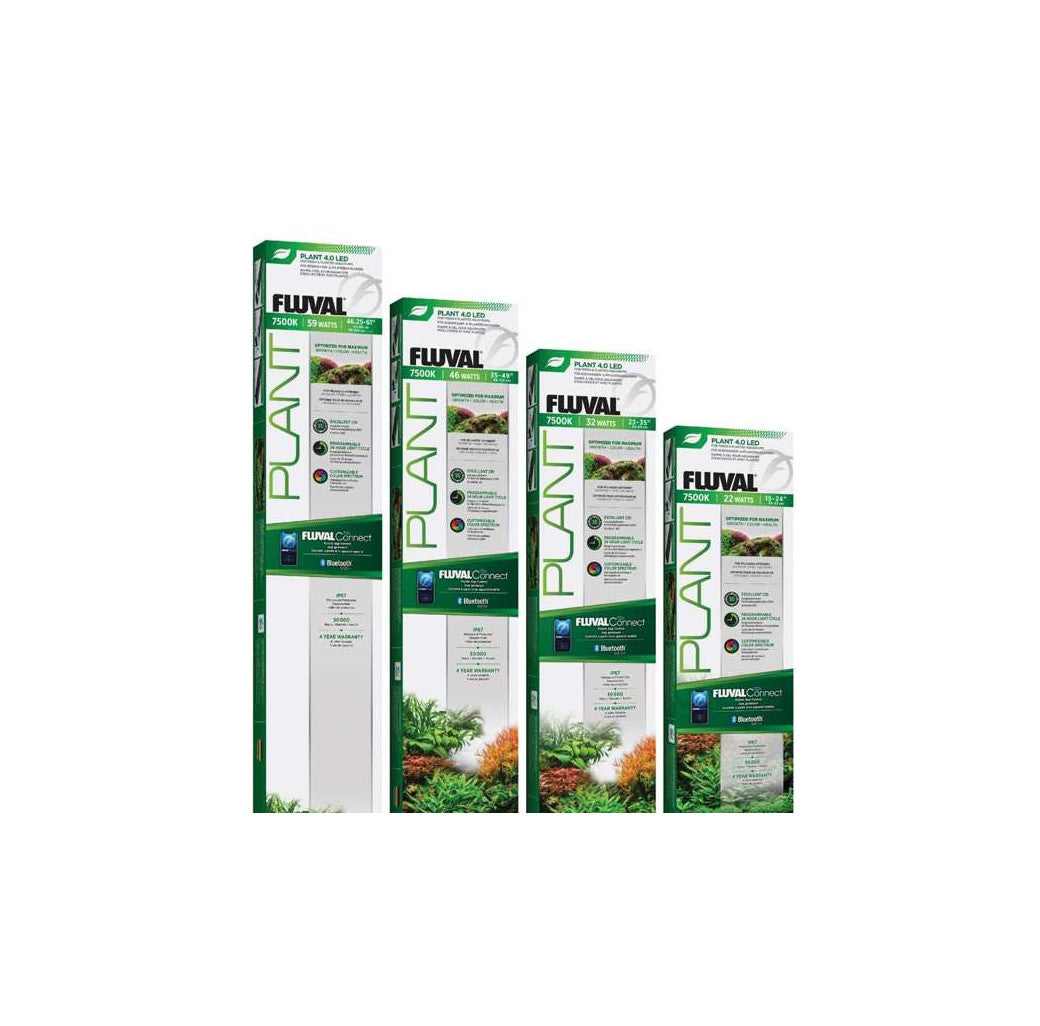 Fluval plant LED aquarium lights in green packaging, ideal for fish tank lighting