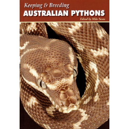 Book cover of Keeping & Breeding Australian Pythons showing a close-up of a python
