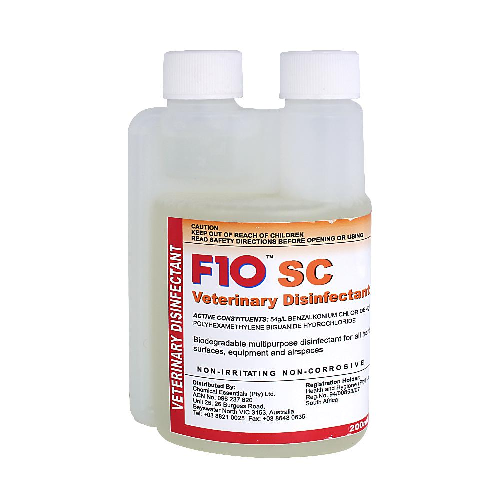 F10 SC veterinary disinfectant for reptile tank cleaning and odour control
