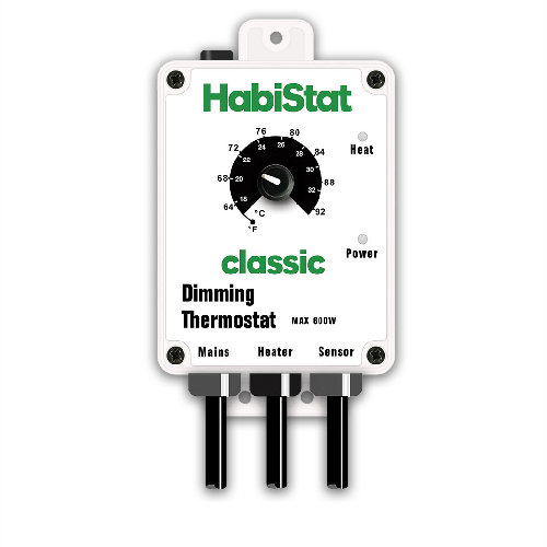 HabiStat classic dimming thermostat for reptiles with control dial and three cables