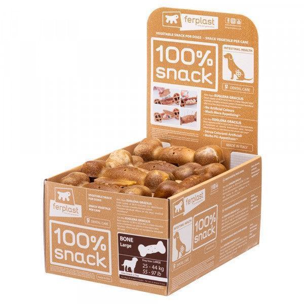 100% Snack Dog Bone Large (20)