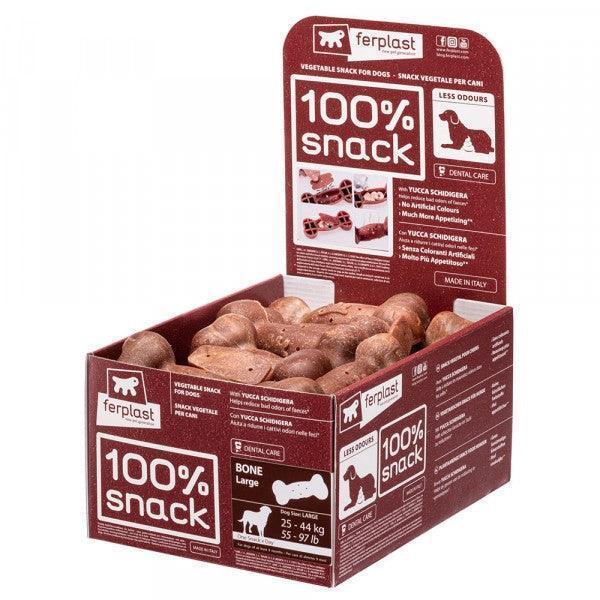 100% Snack Dog Bone Large (20)