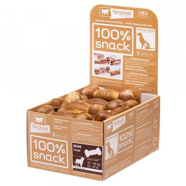 100% Snack Dog Bone Large (20)