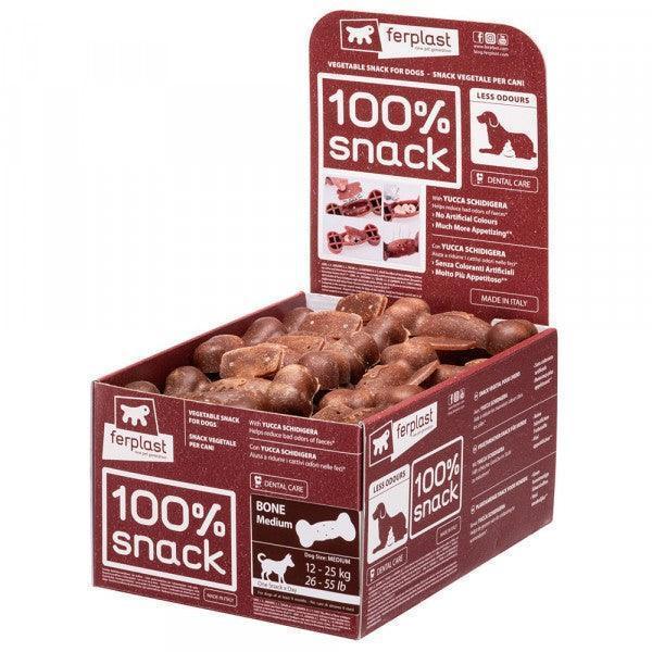 100% Snack Dog Bone Medium (45)