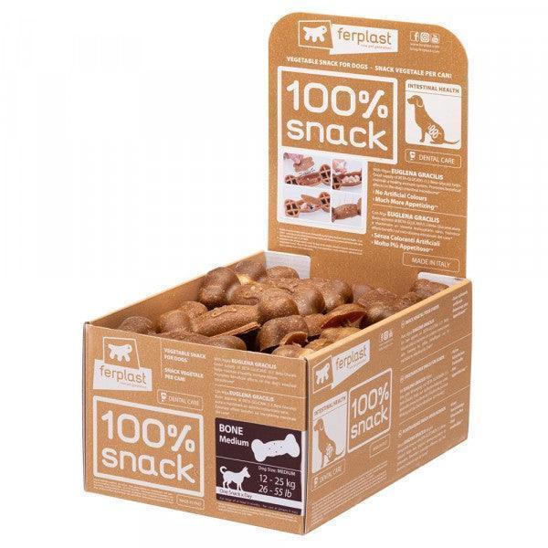 100% Snack Dog Bone Medium (45)