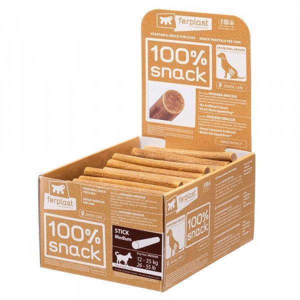 100% Snack Dog Round Sticks Medium (80)