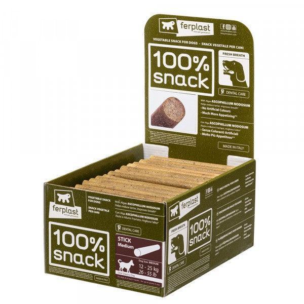 100% Snack Dog Round Sticks Medium (80)