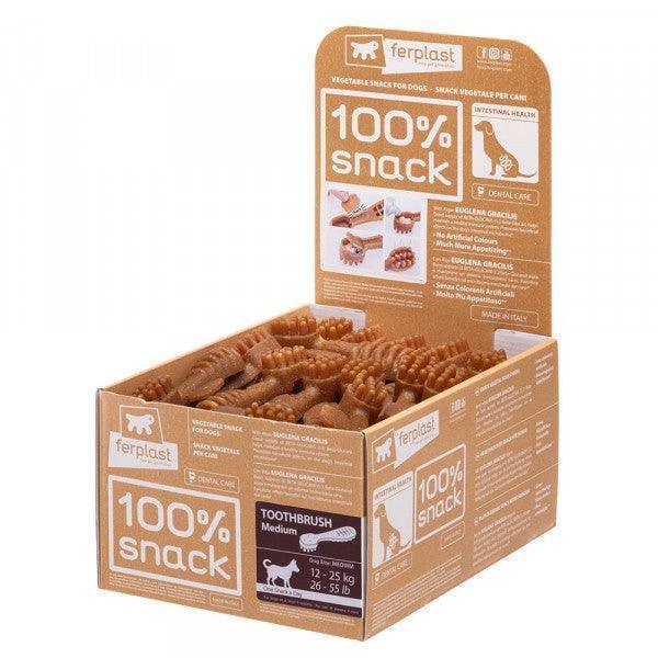 100% Snack Dog Sticks Toothbrush Medium (55)