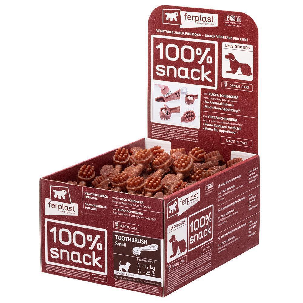 100% Snack Dog Sticks Toothbrush Small (100)
