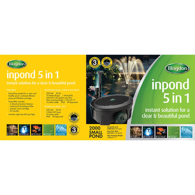 Blagdon All-in-One 2000L Pond Pump & Filter with UVC & LED Light