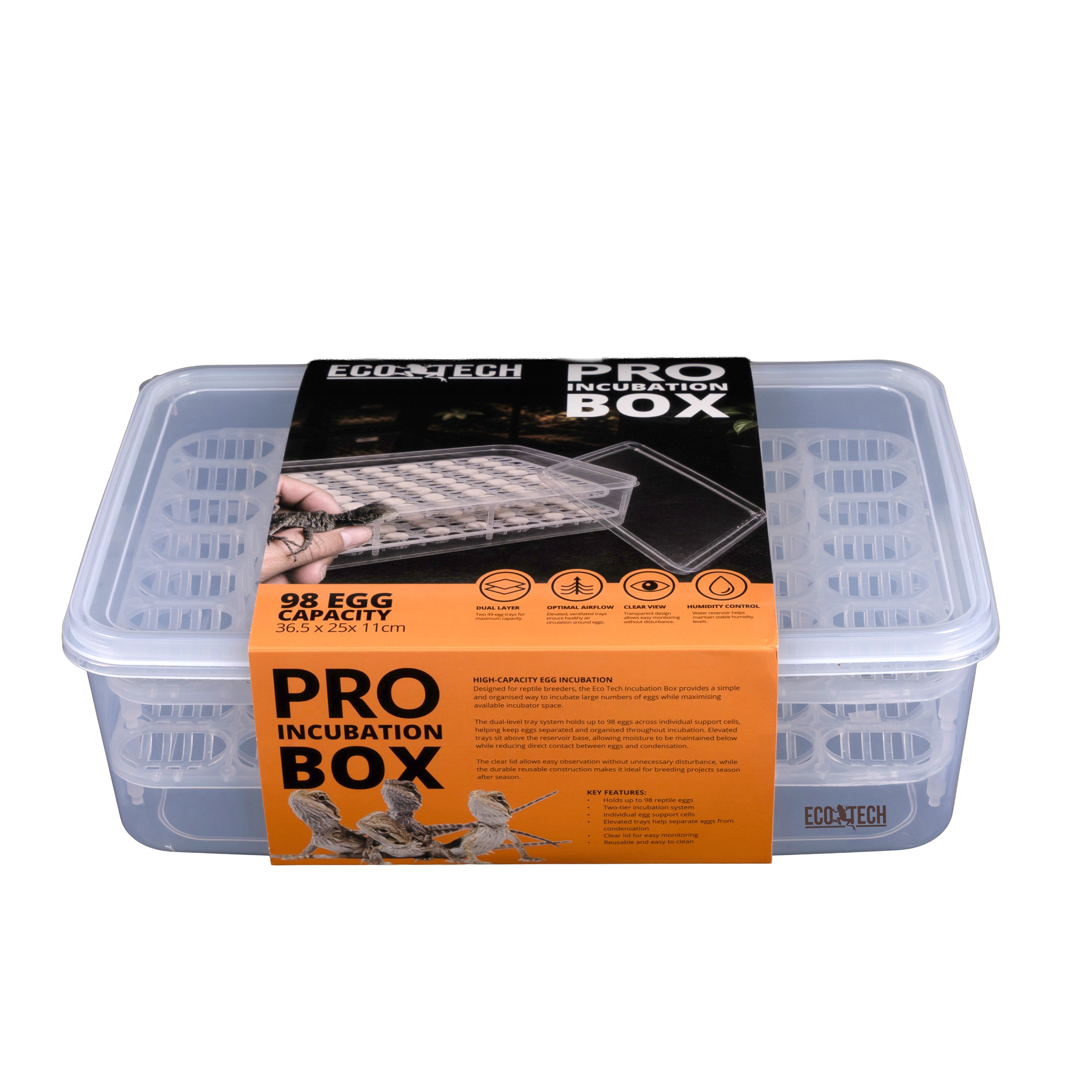 Eco Tech Pro 98 Egg Reptile Incubation Box detail view