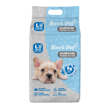 Absorb Plus Charcoal Pet Sheets Pads 60 X 90cm (25) Dog Puppy Pee Wee
