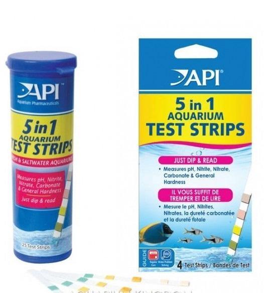 API 5 in 1 Test Strips 25 Pack