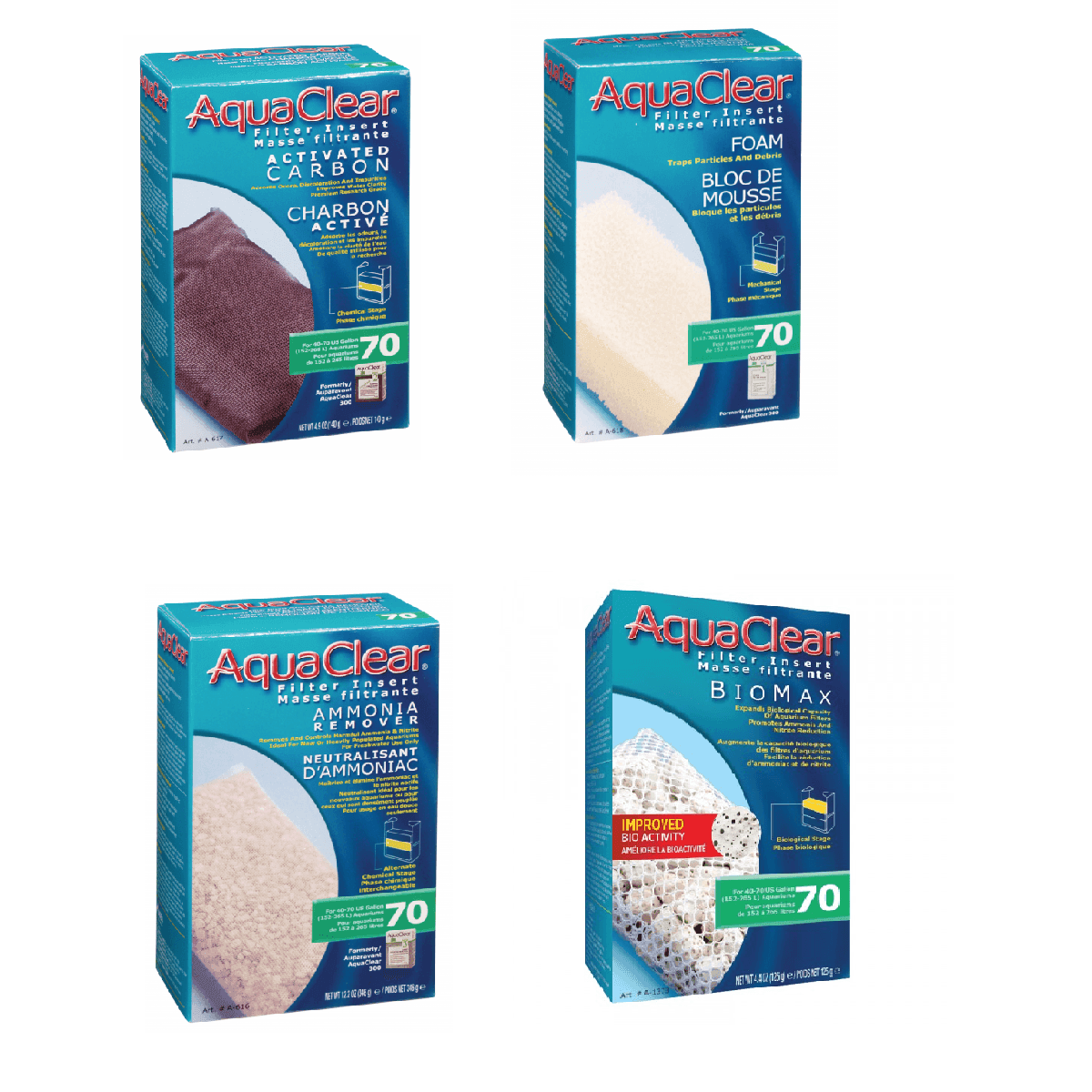 AquaClear 70 Filter Replacement Cartridge Set