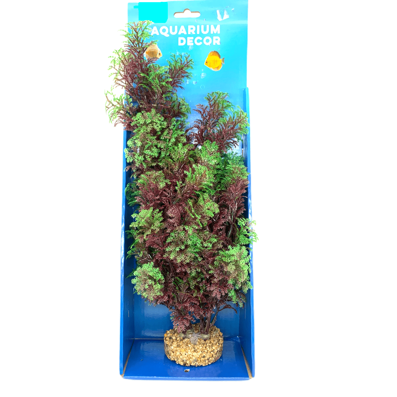 Aquarium Ornament Green Purple Plant 38cm