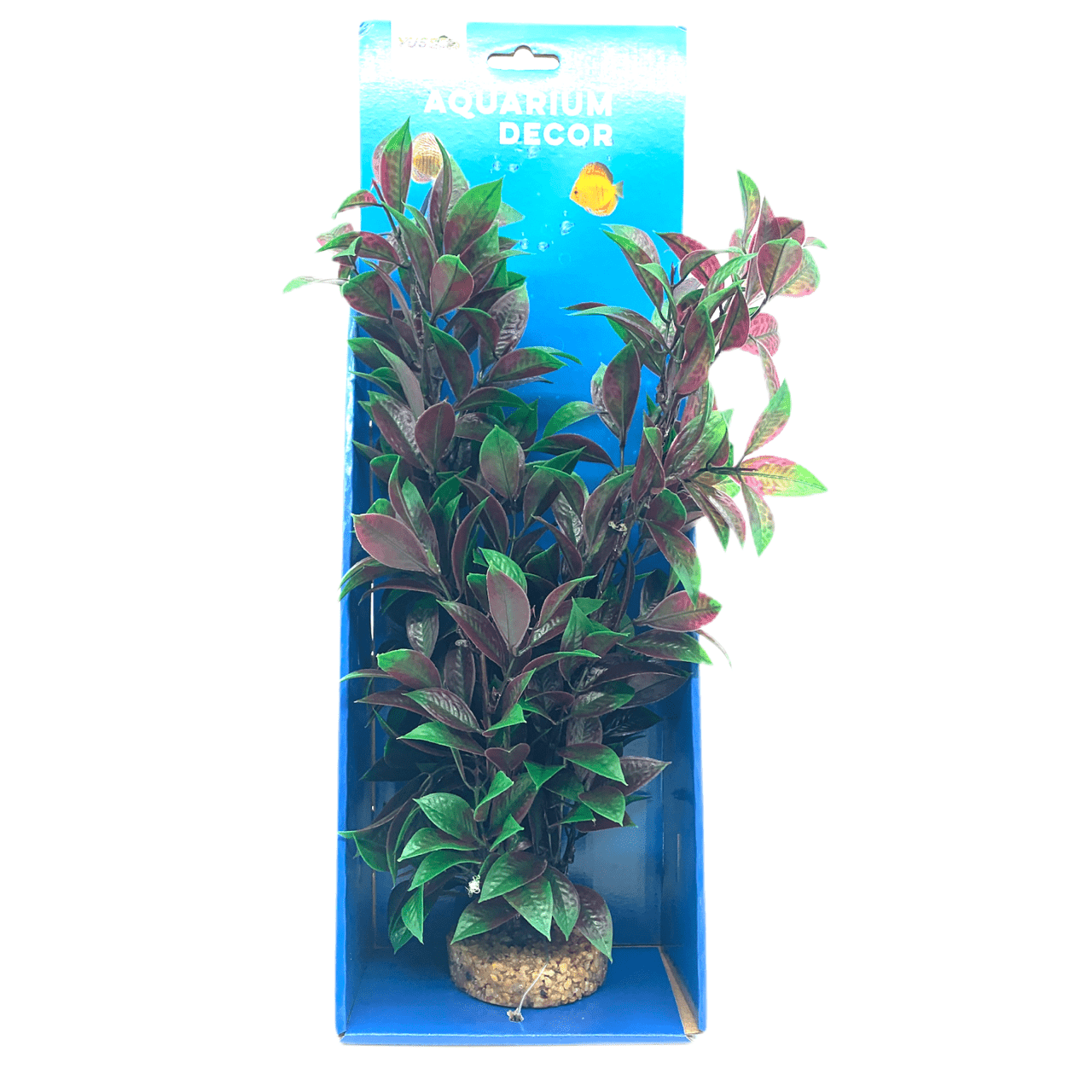 Aquarium Ornament Purple Green Plant 38cm
