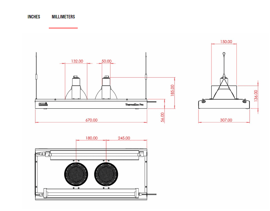 Arcadia Thermal Zoo Pro Light Unit