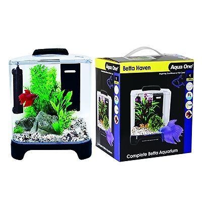 Betta Haven Fighter Fish Aquarium with Heater and Filter