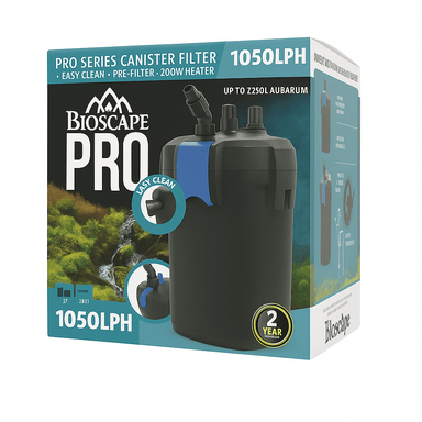 Bioscape PRO Easy Clean Canister Filter with Inbuilt Heater 1050 L/PH
