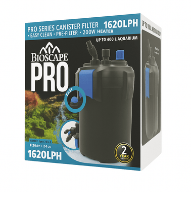Bioscape PRO Easy Clean Canister Filter with Inbuilt Heater 1620 L/PH