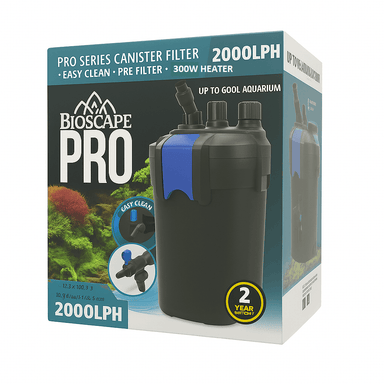 Bioscape PRO Easy Clean Canister Filter with Inbuilt Heater 2000 L/PH