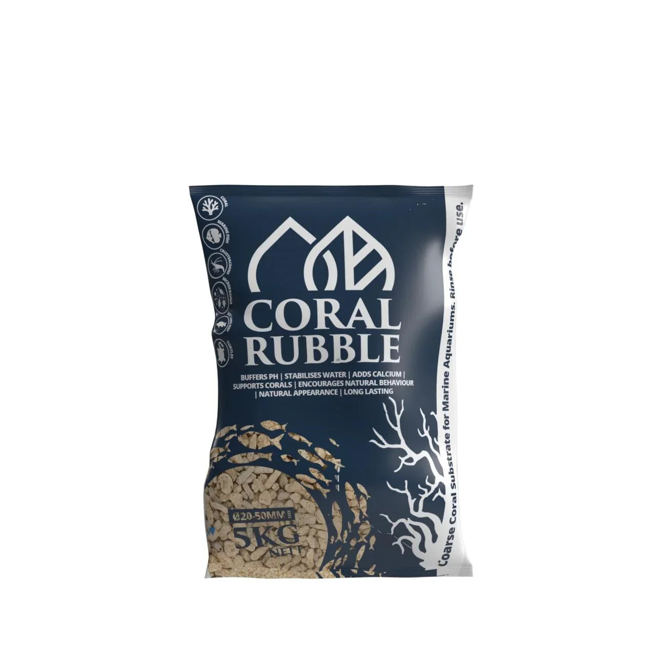 Bioscape Natural Coral Rubble 5kg 20–50mm Marine Aquarium Rock