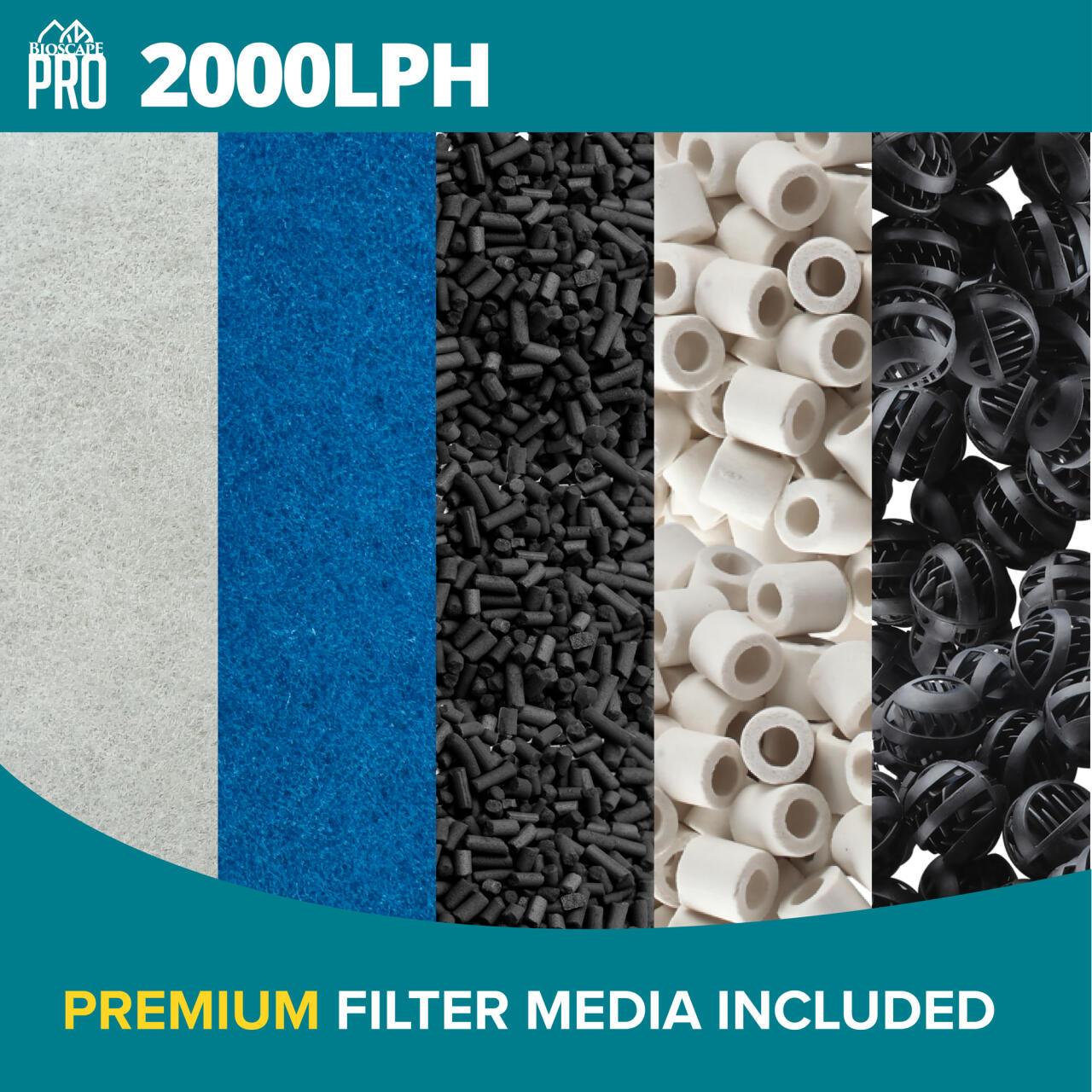 Bioscape PRO Easy Clean Canister Filter with Inbuilt Heater 2000 L/PH