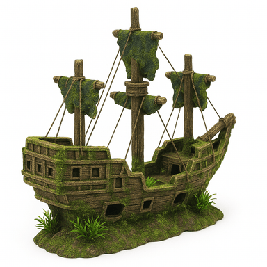 Bioscape Shipwreck with Moss Aquarium Ornament 32cm