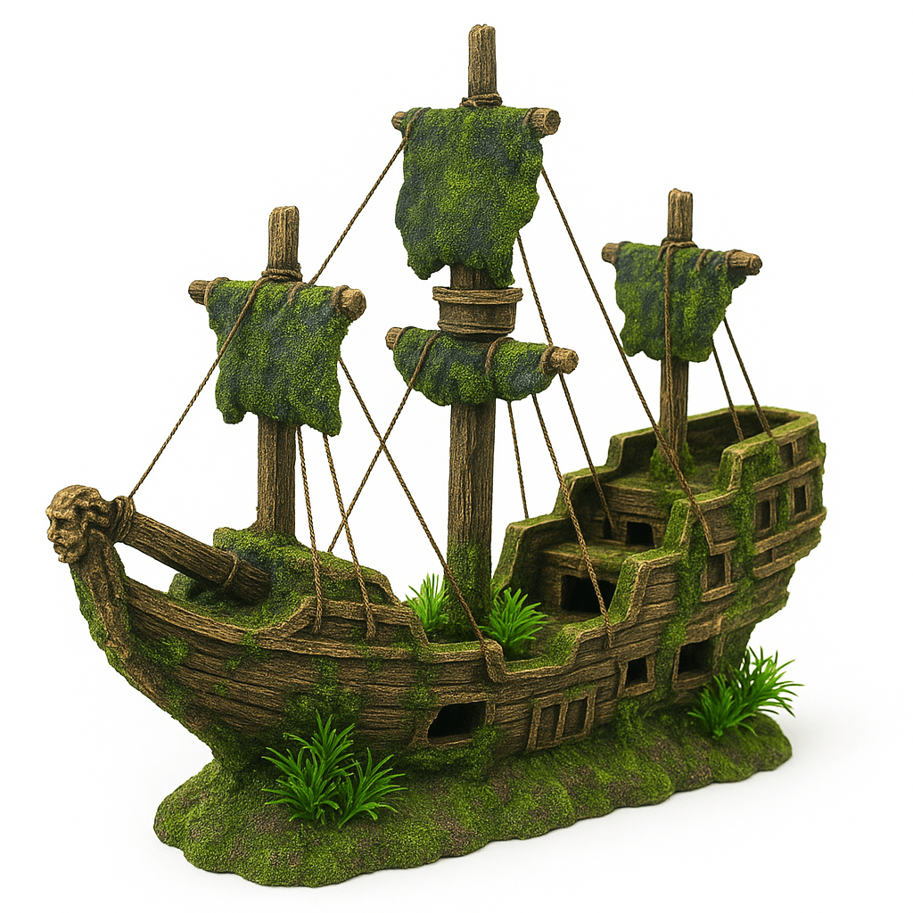 Bioscape Shipwreck with Moss Aquarium Ornament 32cm