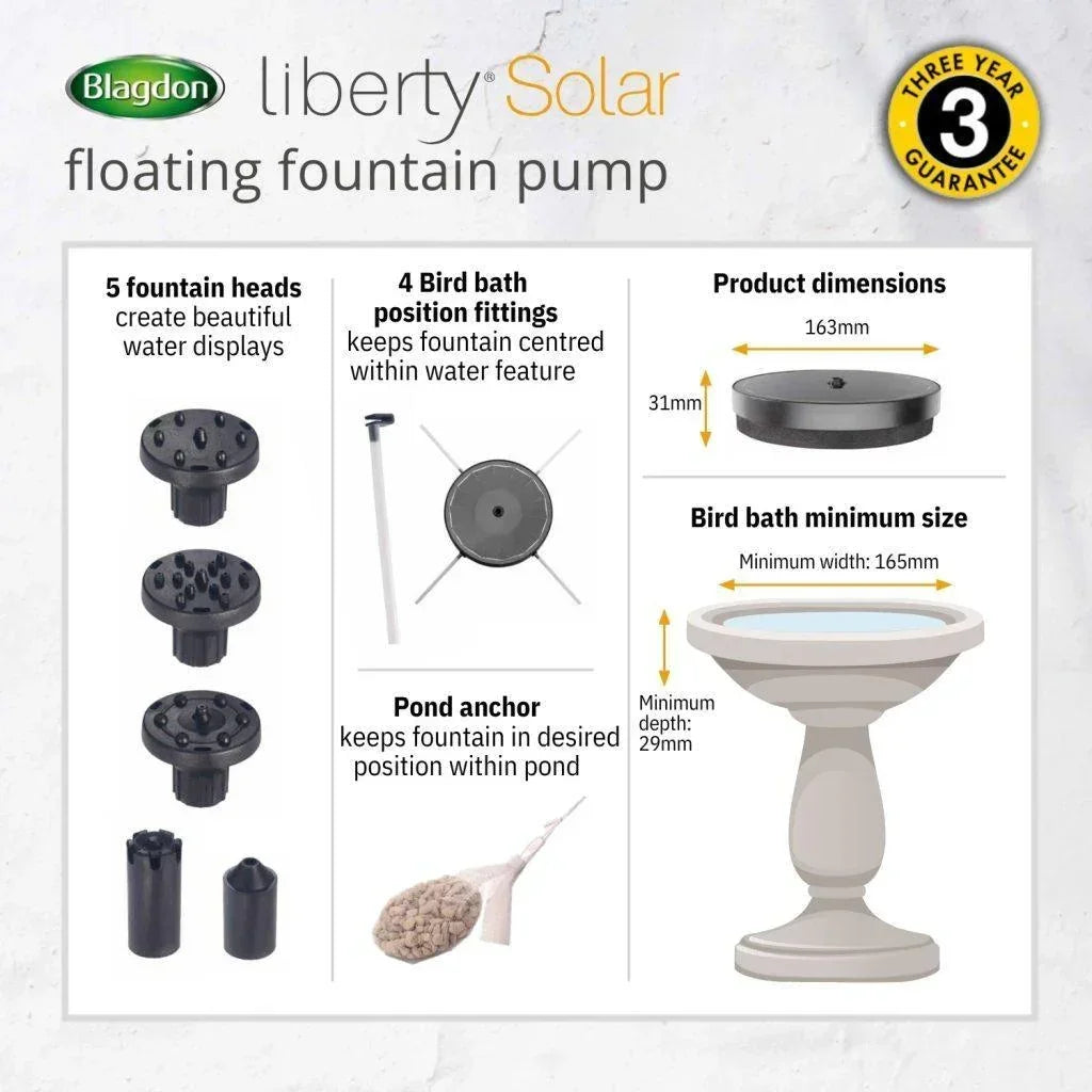 Blagdon Liberty Solar 180 Floating Fountain Pump