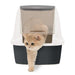 Catit Airsift Hooded Cat Litter Pan Set - Grey/White