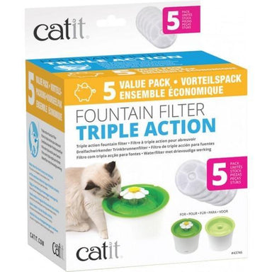 Catit Flower Fountain 2.0 Triple Action Carbon Filter (5 Pack)