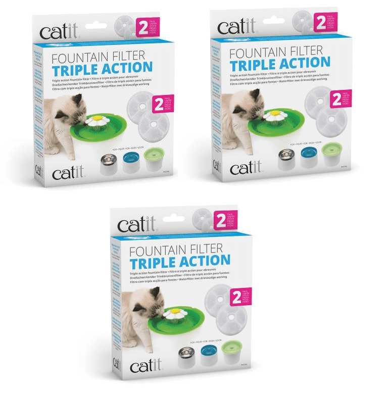 Catit Flower Fountain 2.0 Triple Action Carbon Filter (6 Pack)