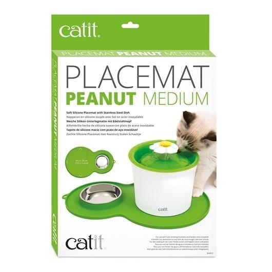 Catit Green Peanut Place Mat with Bowl - Medium