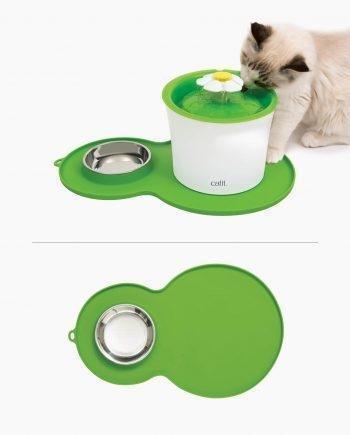 Catit Green Peanut Place Mat with Bowl - Medium