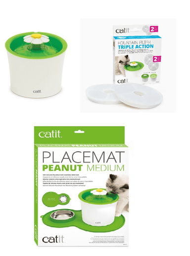 Catit Senses 2.0 Flower Water Fountain 3L Package