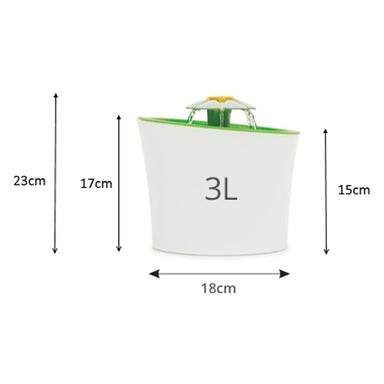 Catit Senses 2.0 Flower Water Fountain 3L with LED Light