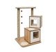 Catit Vesper Double Walnut Cat Twin Home with Platform