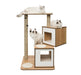 Catit Vesper Double Walnut Cat Twin Home with Platform