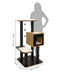 Catit Vesper High Base Black Cat Home with Twin Platform