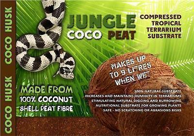 Coco Jungle Peat Reptile Frog Lizard Snake Terrarium Substrate