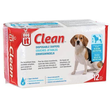 Dogit Dog Diapers Nappies Medium 12 Pack