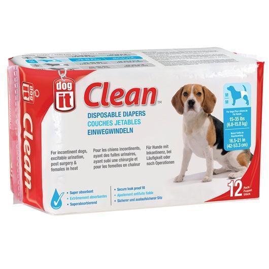 Dogit Dog Diapers Nappies Medium 12 Pack