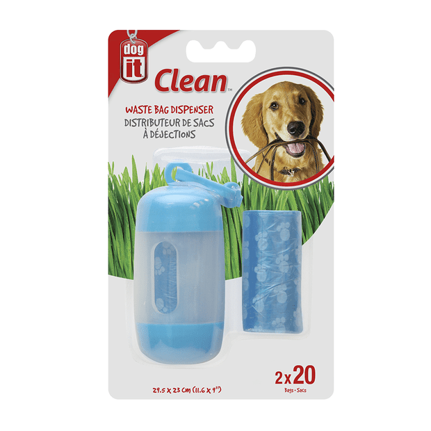 Dogit Waste Bag Dispenser With Bags Blue (2 x 20 Bags)