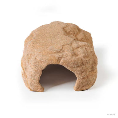 Exo Terra Small Ceramic Reptile Den – Sand Glazed Hide